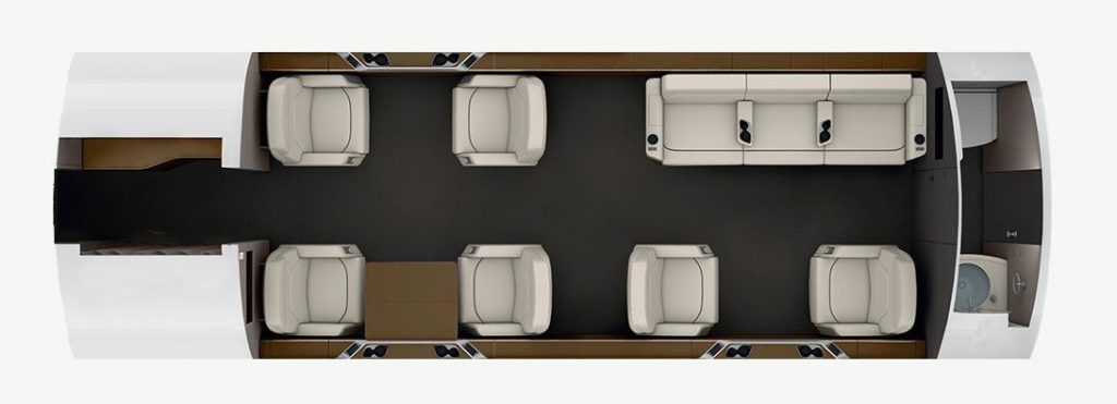 Bombardier Challenger 650 view for New York charter