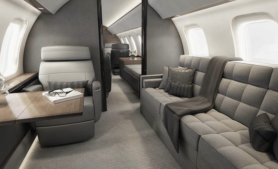 Bombardier Global 8000 cabin for New York charter