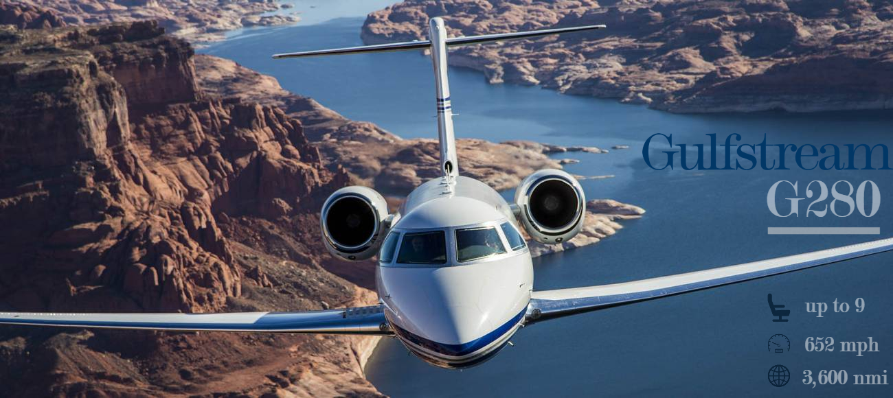 Gulfstream G280 super midsize jet for New York charter