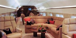 Boeing Business Jet (BBJ) view for New York charter