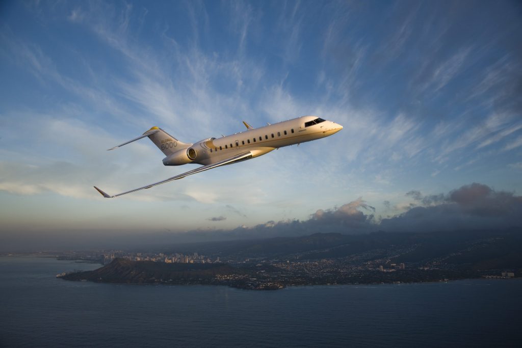 Bombardier Global 6000 long range jet for New York charter