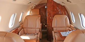 Learjet 55 view for New York charter