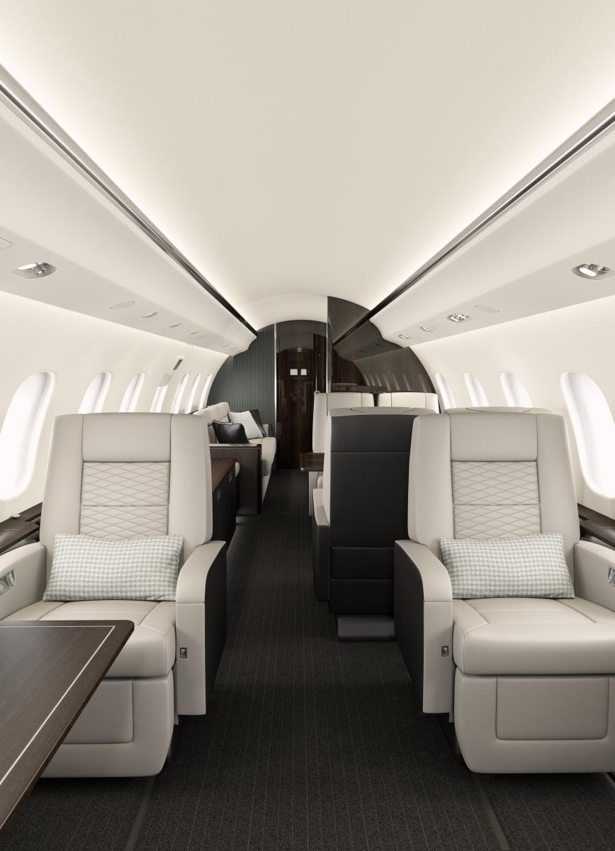 Bombardier Global 6000 cabin for New York charter
