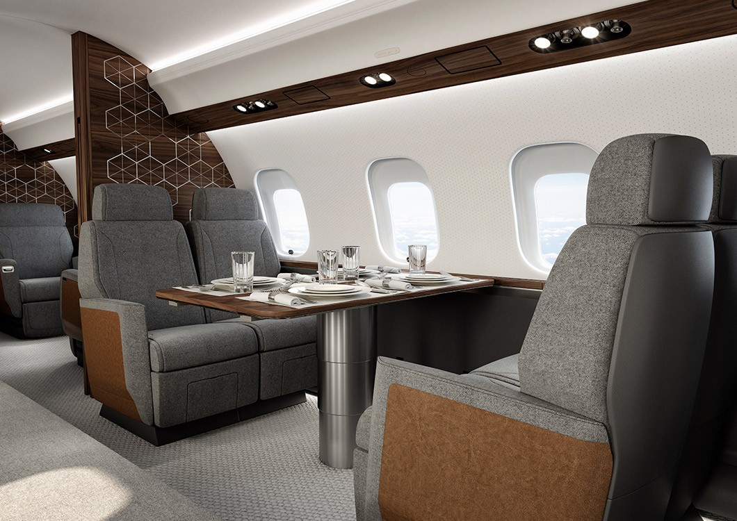 Bombardier Global 6500 cabin for New York charter