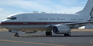 Boeing Business Jet (BBJ) view for New York charter