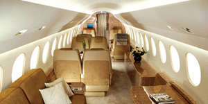 Dassault Falcon 7X view for New York charter