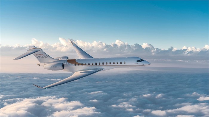 Bombardier Global 7500 cabin for New York charter