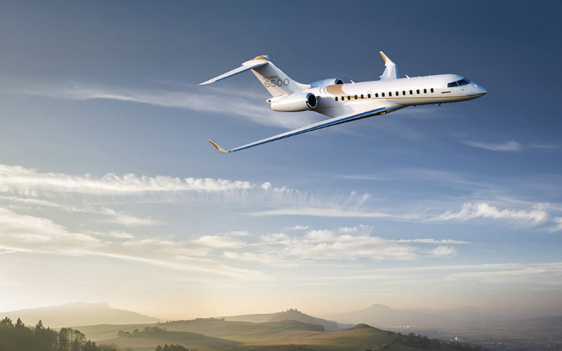 Bombardier Global 6500 long range jet for New York charter