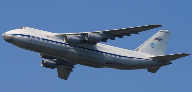 Antonov An-124 Ruslan cargo aircraft for New York charter