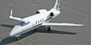 Learjet 55 cabin for New York charter