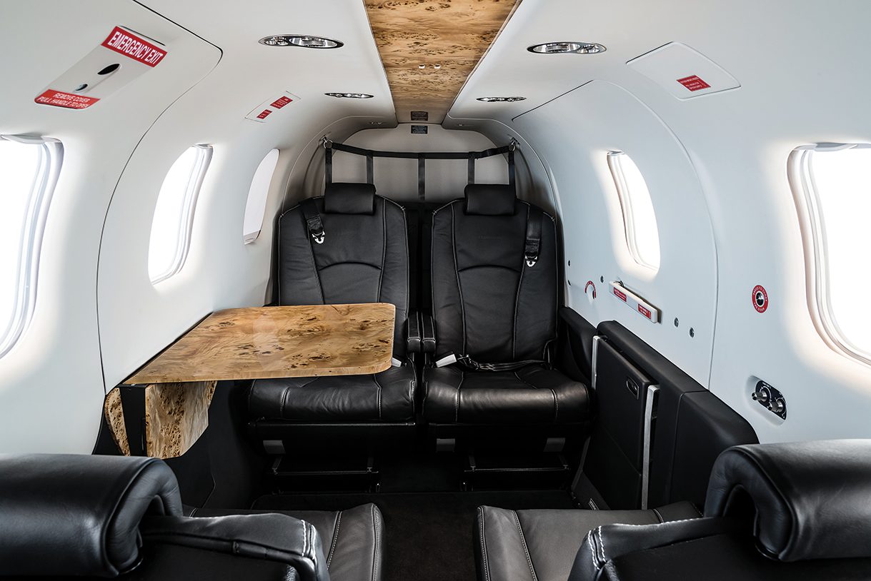 Socata TBM 850 cabin for New York charter