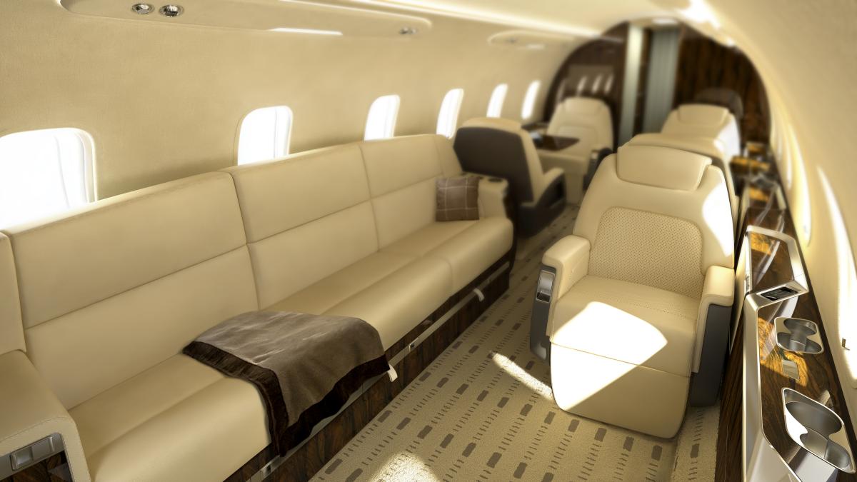 Bombardier Challenger 350 cabin for New York charter