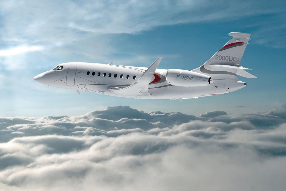 Dassault Falcon 2000LXS cabin for New York charter
